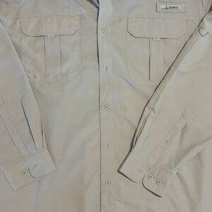 Habit Men's Casual Tan Button Down Shirt